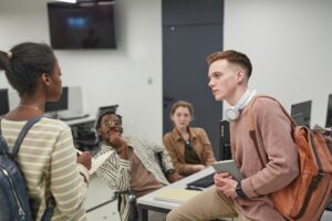 Group of Students Communicating